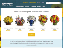 Tablet Screenshot of middletownflowershop.com